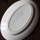 Oval dish art deco flowers red blue Pondy Badonviller