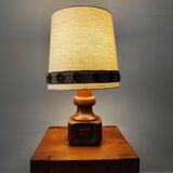 Vintage 70s oak living room lamp