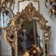 Miroir de style Louis XV en bois doré d’époque Napoléon III