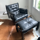 Armchair and footrest by Luciano Frigerio 1960