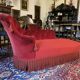 Napoleon III meridian, purple red velvet. Buttoned backrest.
