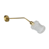 Brass and moulded glass sconce