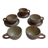 Set of 5 natural cups