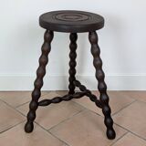 Tabouret/porte plante tripode bois tourné