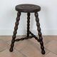 Tripod plant stand turned wood stool