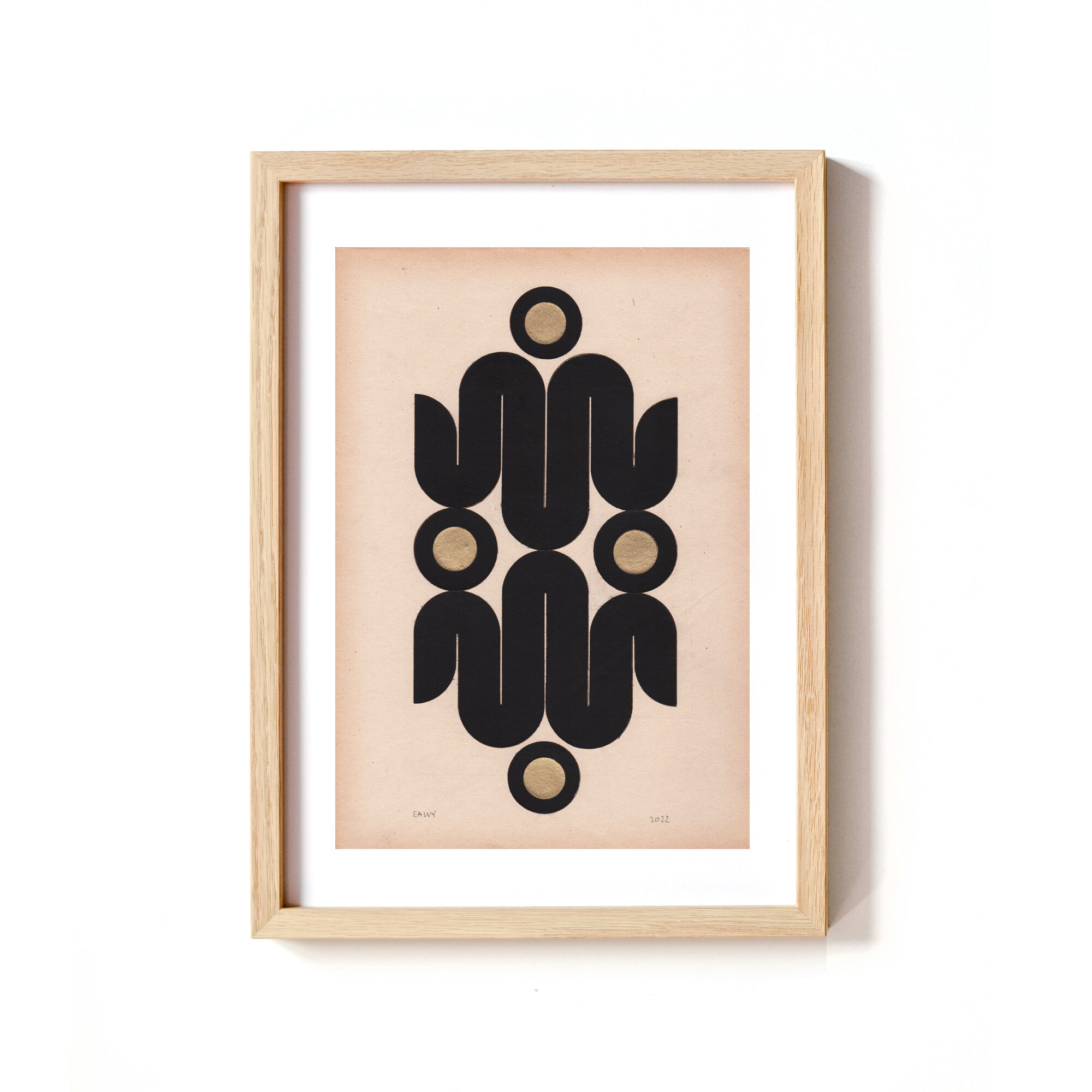 Collage on paper 20x30cm, signed Eawy