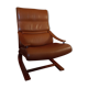 Original Nelo Sweden wooden and leather armchair