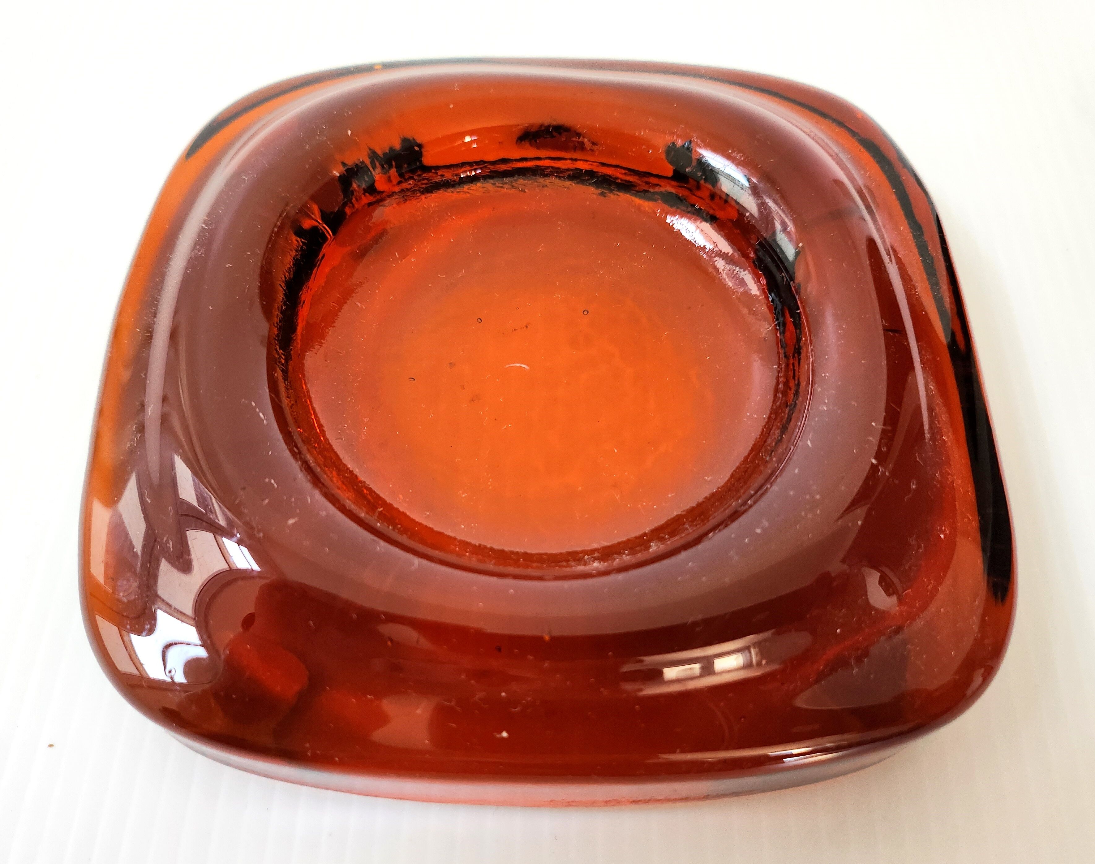 Vintage glass ashtray 1970