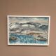 Huile sur toile originale – « Paysage » par Erik Lo – Signé – Vintage