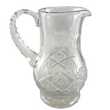Cut crystal pitcher carafe