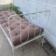 Wrought iron bed, bench