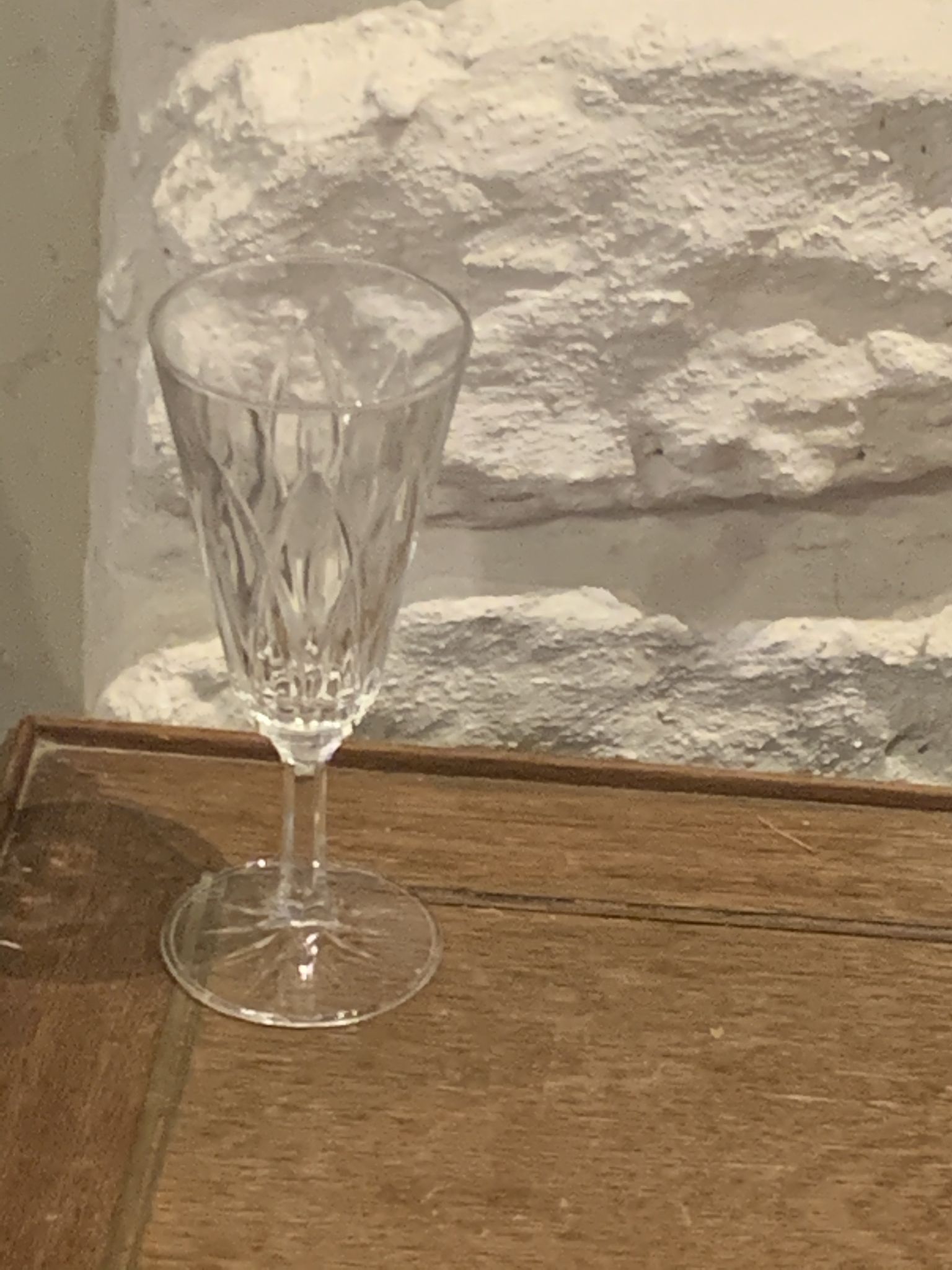 6 vintage champagne flutes patterned leaves or petals