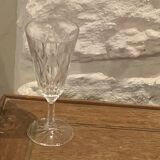 6 vintage champagne flutes patterned leaves or petals