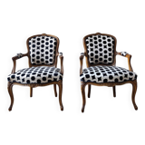 Paire de fauteuils cabriolets louis xv