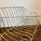 Old wrought iron garden bench