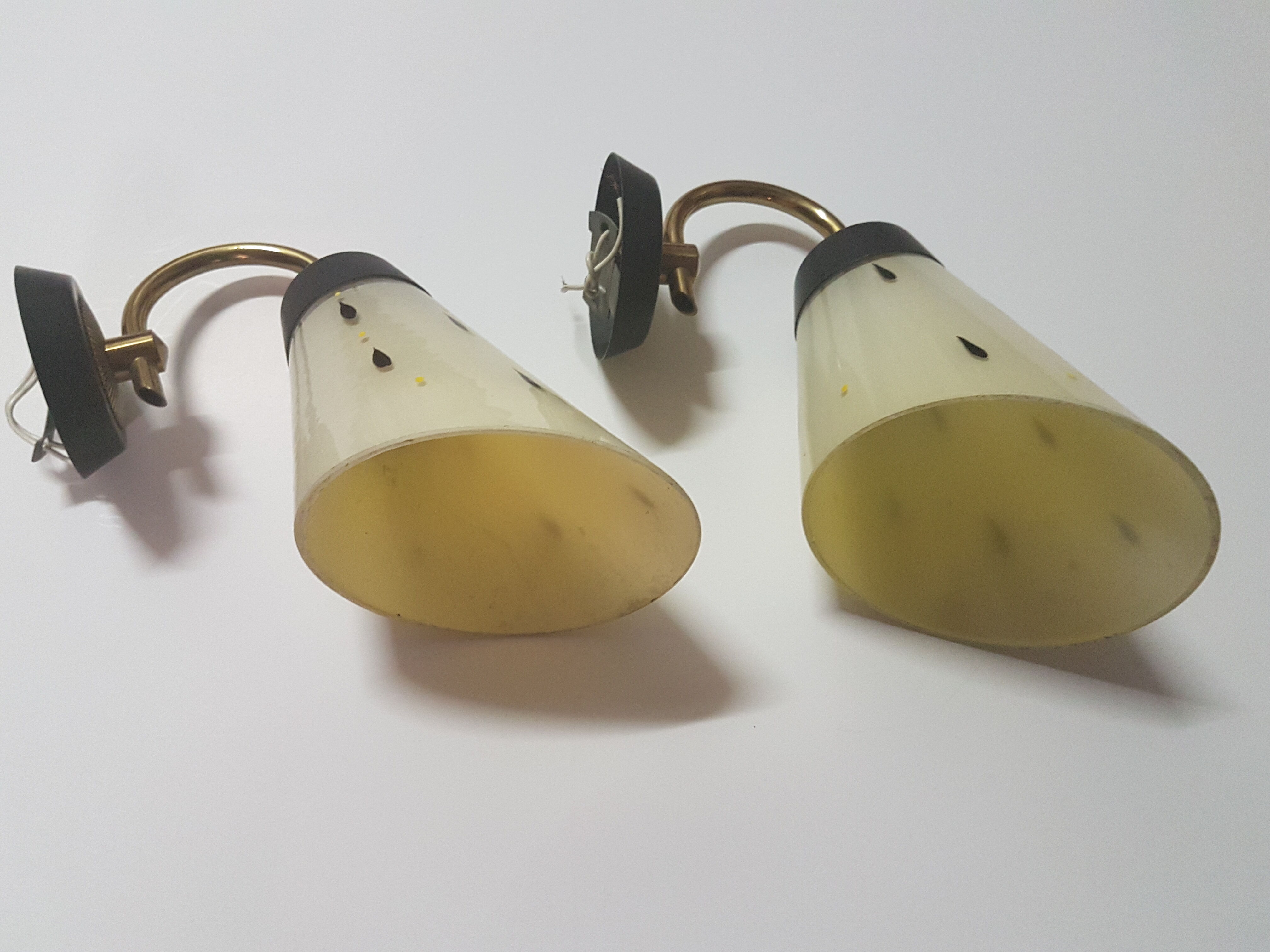 Pair of modernist appliques from the 50s/60s