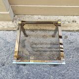 Table basse chromé vintage 1970