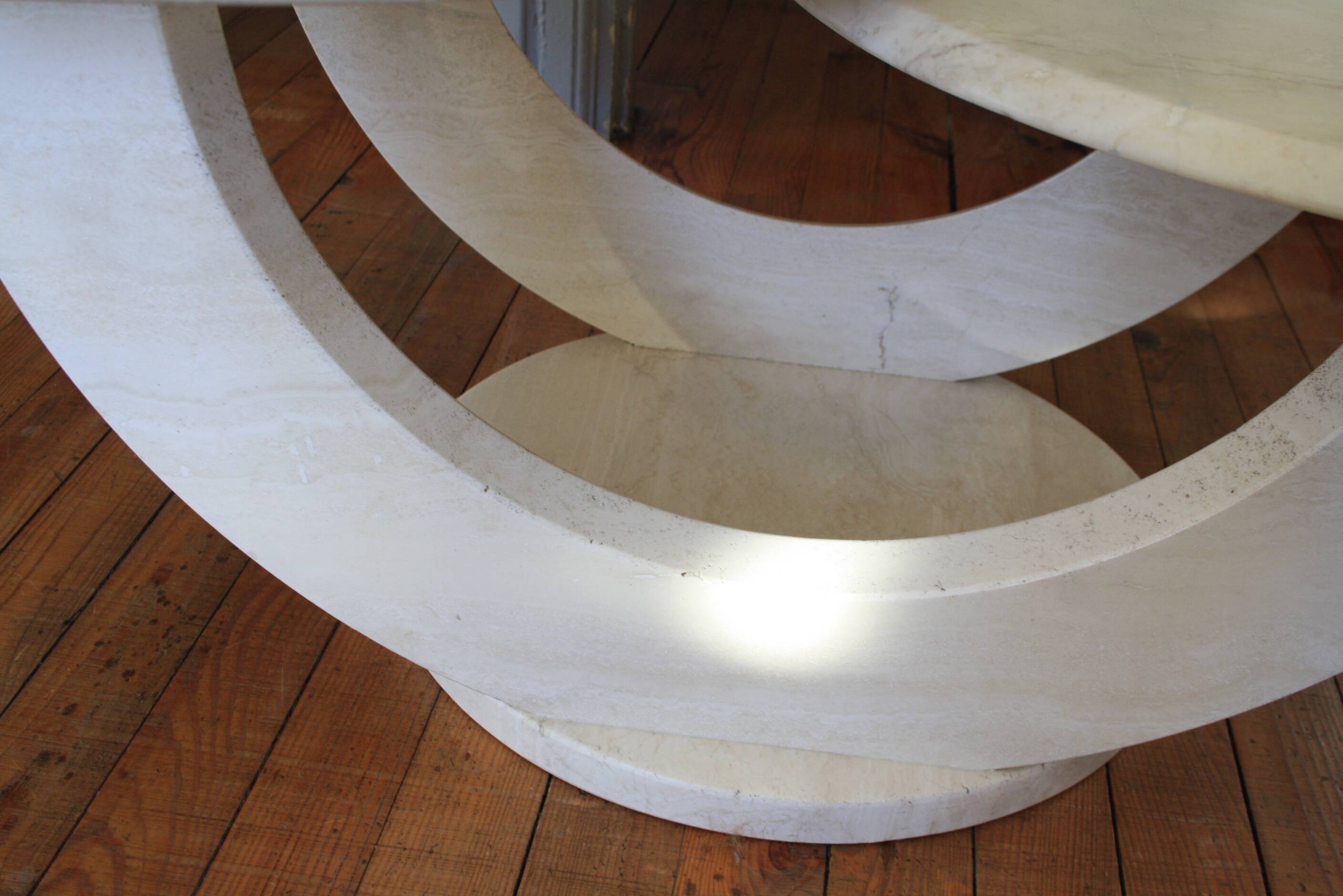 Travertine/marble coffee table