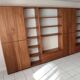HÜLSTA MEGA-DESIGN Library 379cm - 5 columns Walnut & White Lacquer + contactless neon lighting