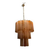 Murano Glass Tube Chandelier, Italy, 1970s