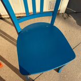 Set of 8 multi-colored bistro chairs