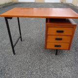 Vintage wood metal desk from the 60s