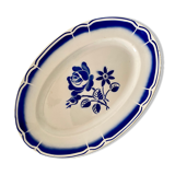 Ravier vintage motif fleurs bleues