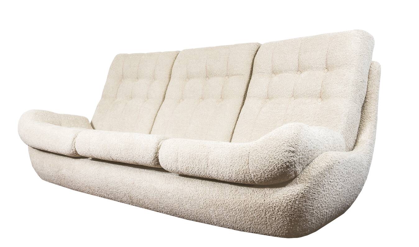 Space age 3 seater sofa Atlantis in beige boucle 1970's