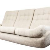 Space age 3 seater sofa Atlantis in beige boucle 1970's