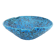 Ceramic fruit bowl with turquoise blue sea foam enamels, 1950