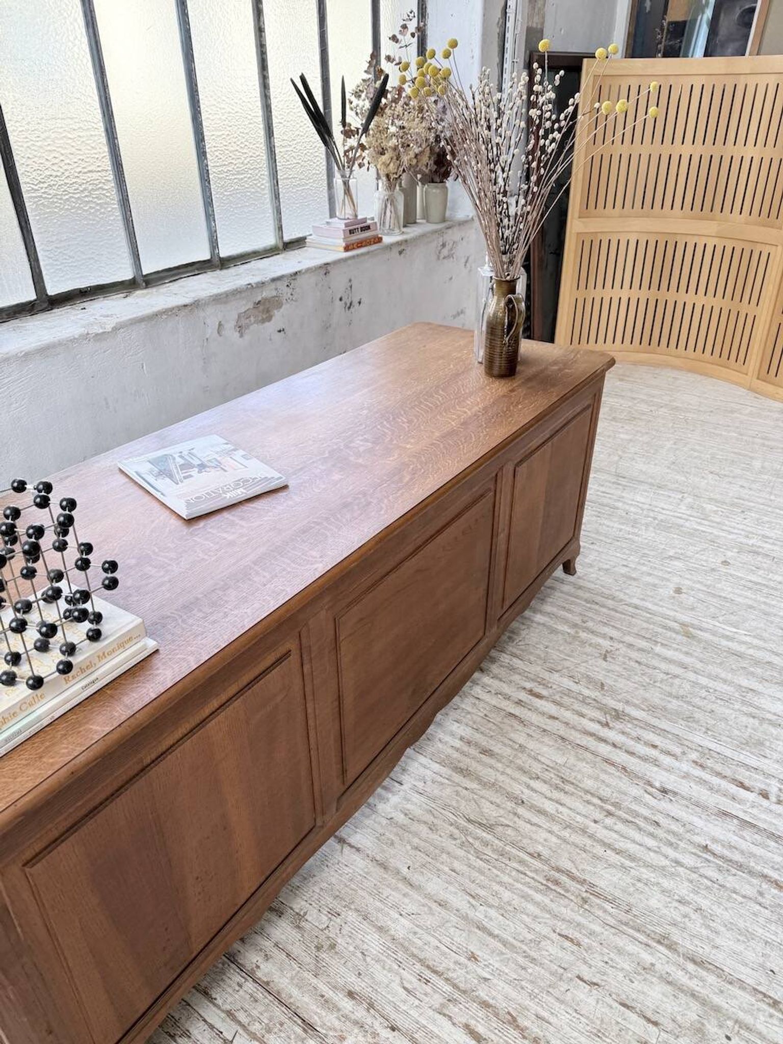 Oak desk or counter 1960