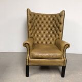 Armchair shepherdess chesterfield olive green