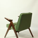 Pair of royal green velvet armchairs