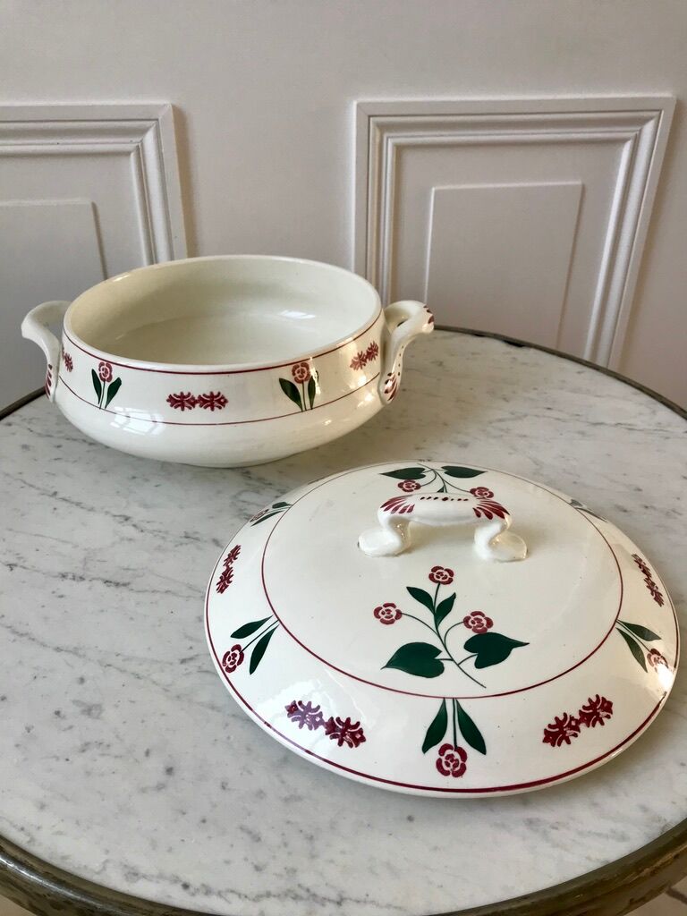 soup tureen Saint-Amand model "Saint-Brice" / Nancy 30-40s