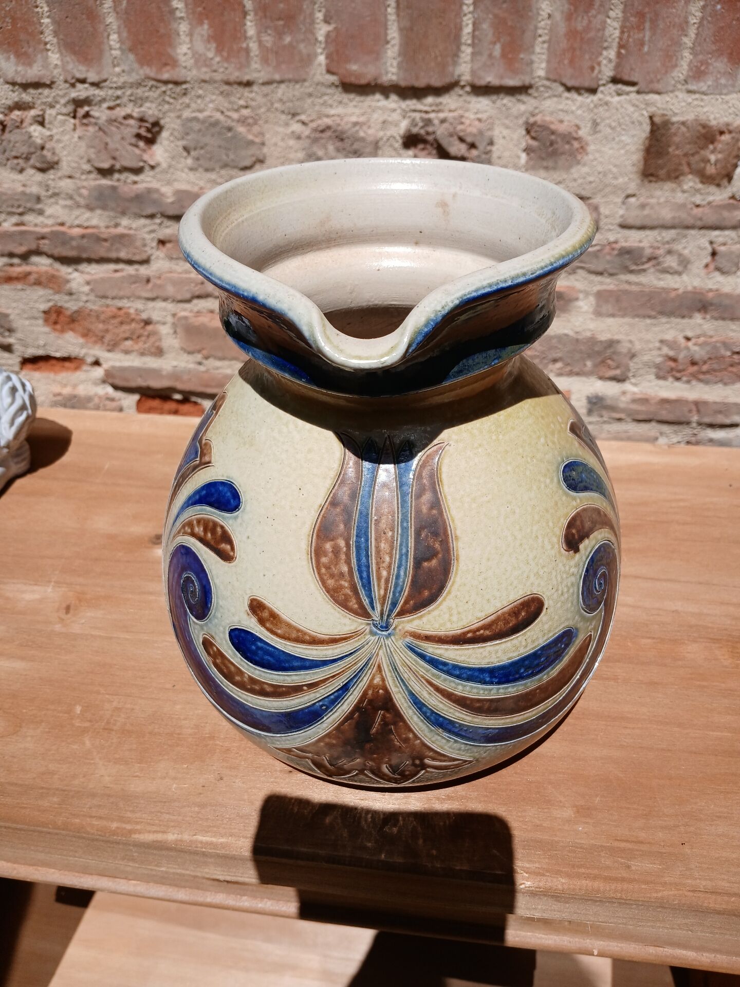 Large jug in handmade pottery