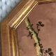 Tableau oiseau bois peint