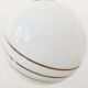 Vintage hollywood regency ball lamp in milk glass gold