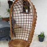Swing hanging armchair osier rattan