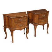 Paire de tables de chevet vénitiennes du milieu du XXe siècle