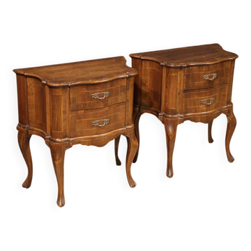 Paire de tables de chevet vénitiennes du milieu du XXe siècle