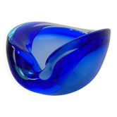 Blue Sommerso Murano Glass Ashtray, Italy, 1960s