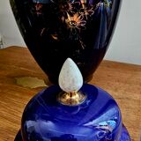 Cobalt blue and gold vase