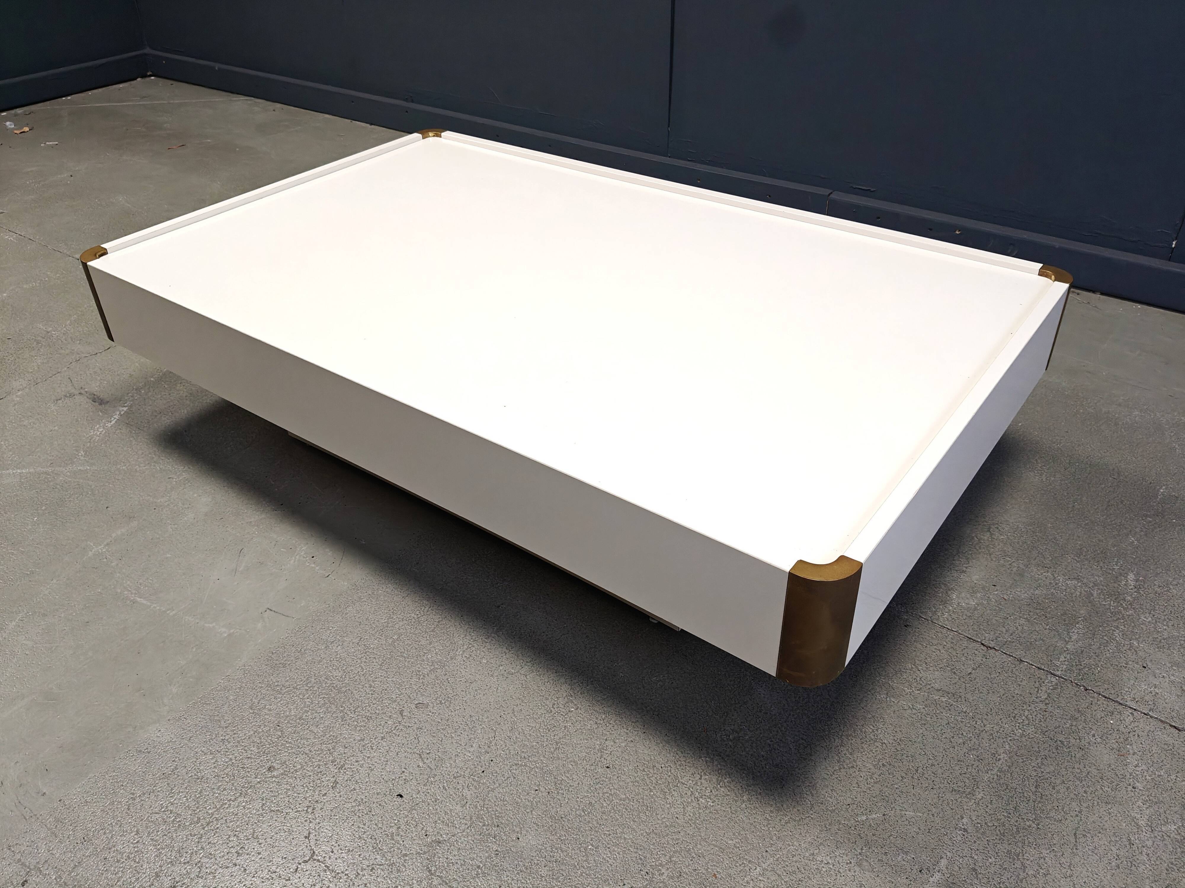 Vintage coffee table attributed to Willy Rizzo, 1970s.