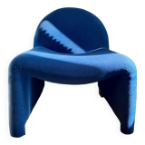 Vintage 70s wool fireside chair