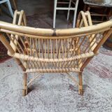 Antique rattan armchair