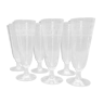 Set de 6 anciens verres à absinthe en verre gravé