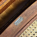 Krieger Paris: series of 4 Louis XVI chairs in burl, rosewood and walnut circa 1880