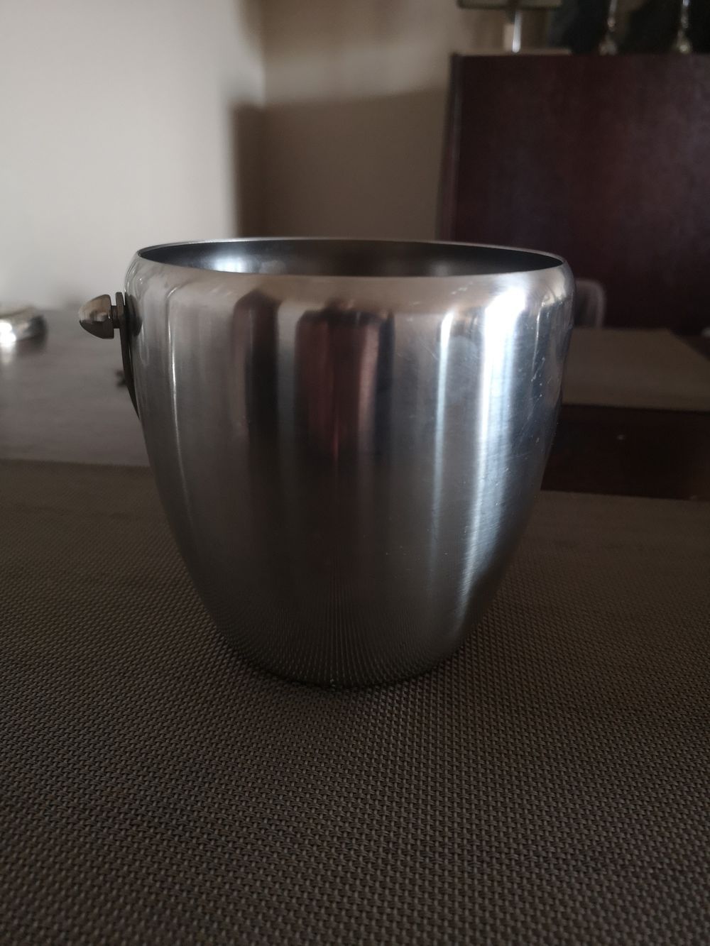 Stainless steel ice bucket Spring, made in Switzerland - 1970s/80s