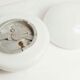 Pair of white opaline ceiling lamps