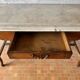 Console ancienne en noyer et marbre - 19ème